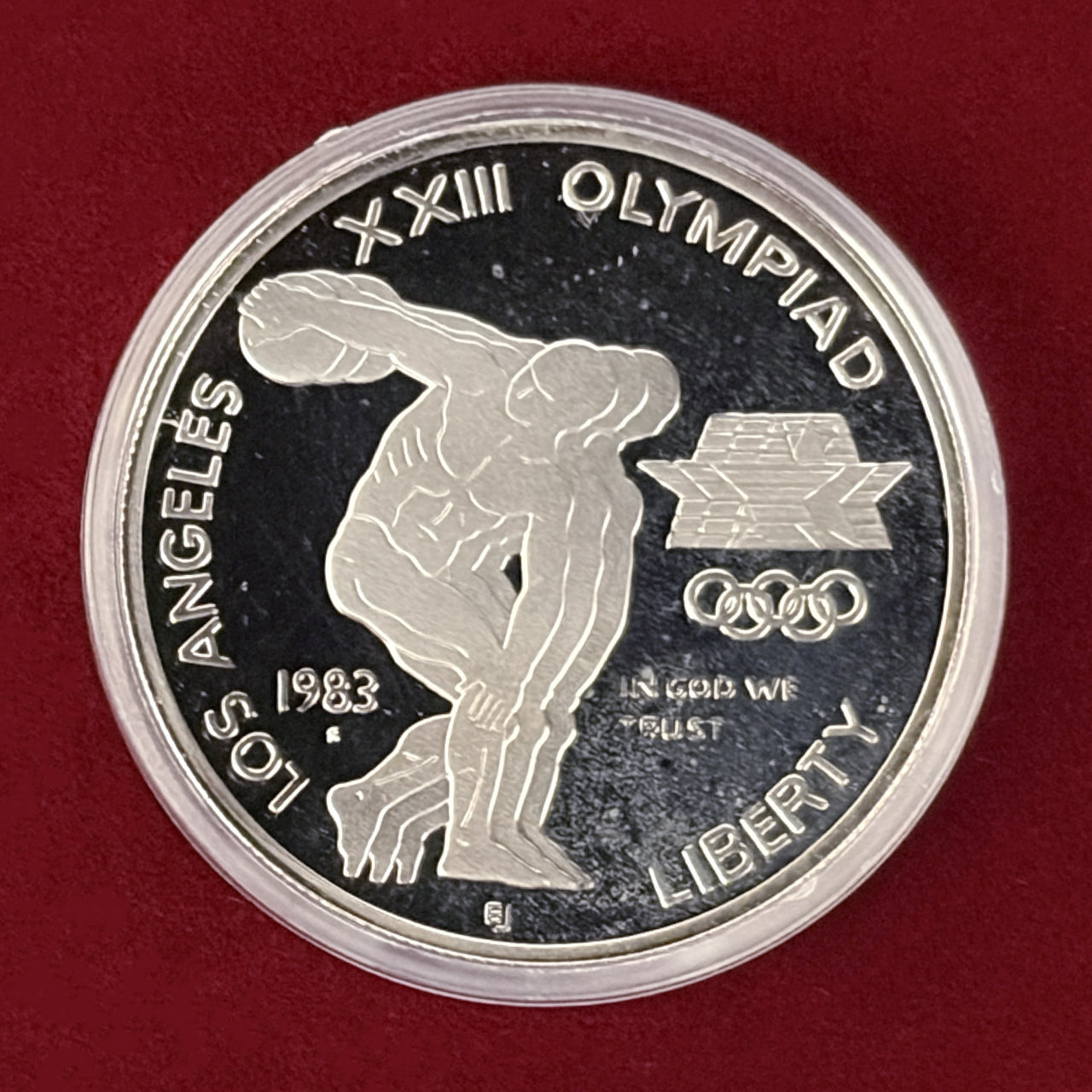 1983年オリンピック記念銀貨 アメリカ】ロサンゼルスオリンピック記念 1ドル 銀貨 1983 [B