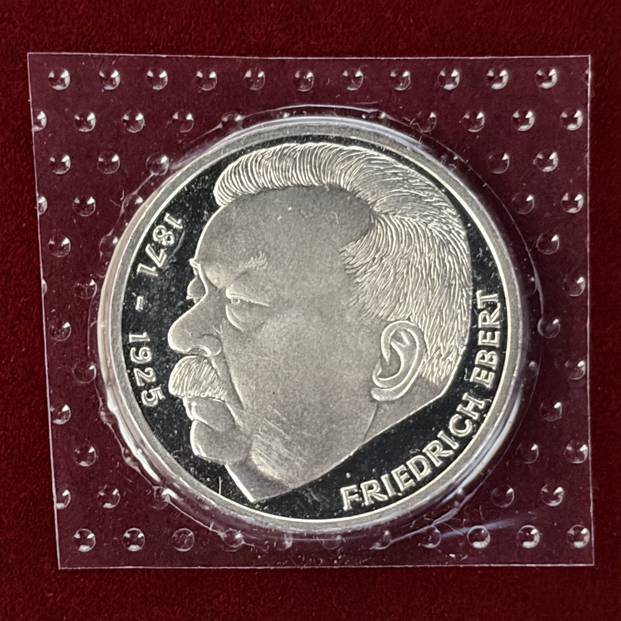 西ドイツ】フリードリヒ・エーベルト没後50年記念 5マルク銀貨