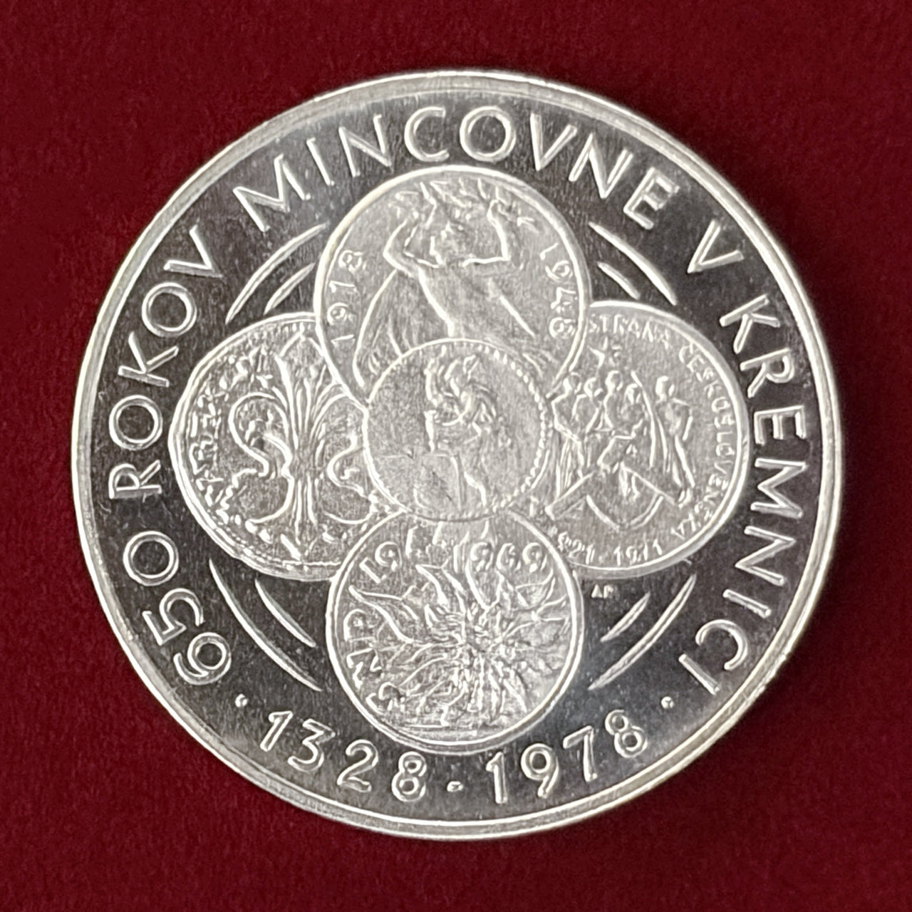 Czechoslovakia Kremnica Mint 650th Anniversary 50 Crown Silver