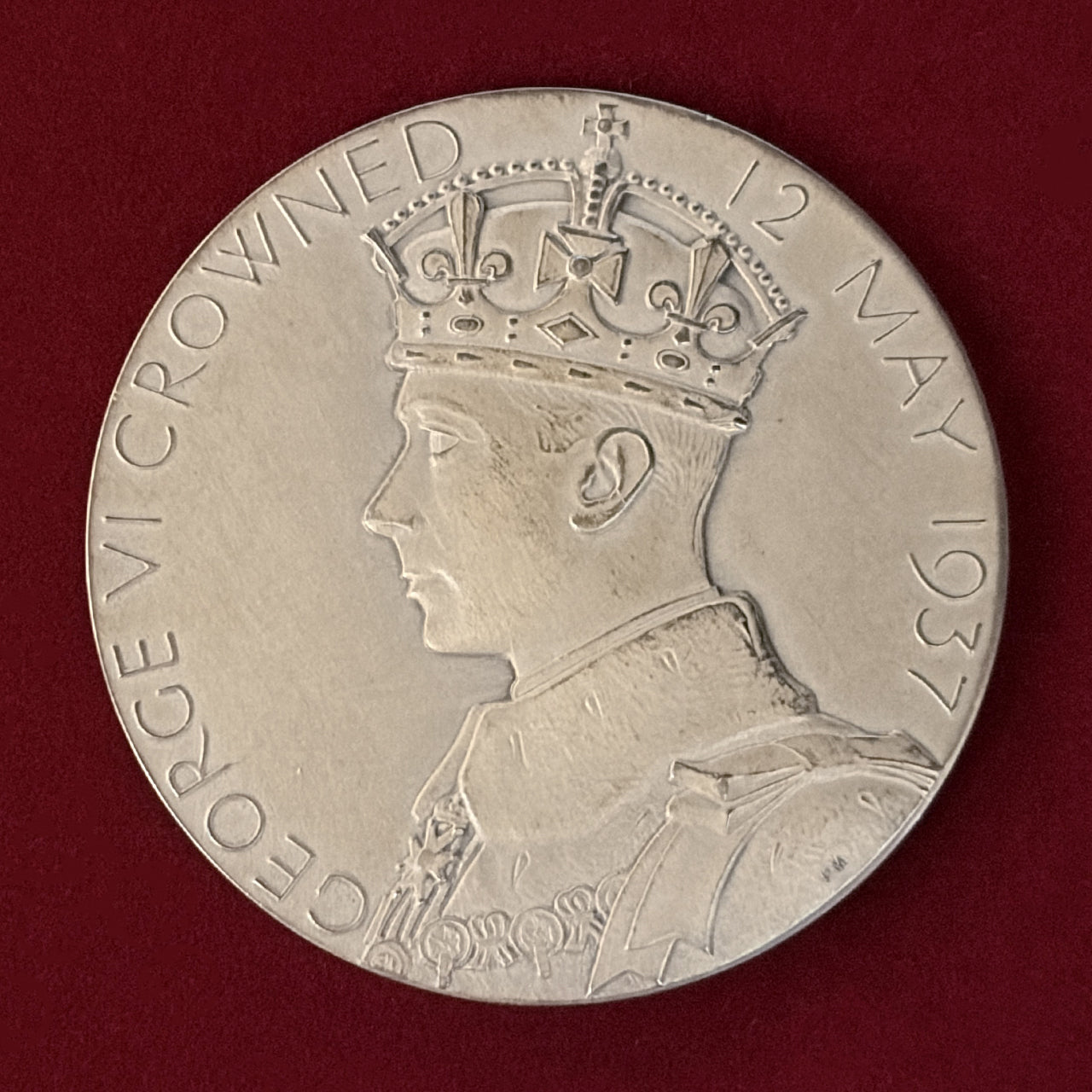イギリス】ジョージ6世戴冠記念 シルバー製メダル 1937［B-0000626