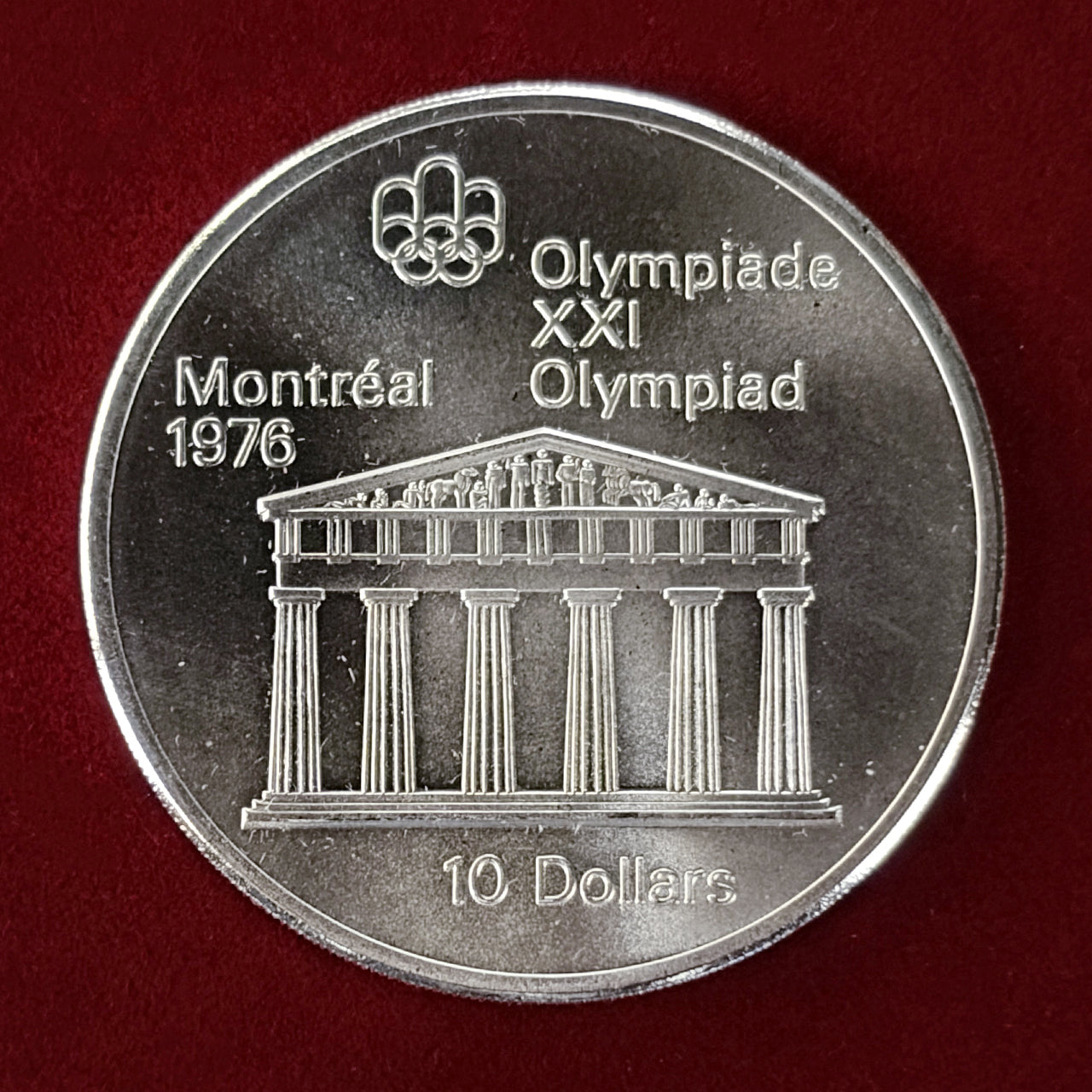 カナダ】モントリオールオリンピック記念 10ドル 銀貨 1974［B-0000672