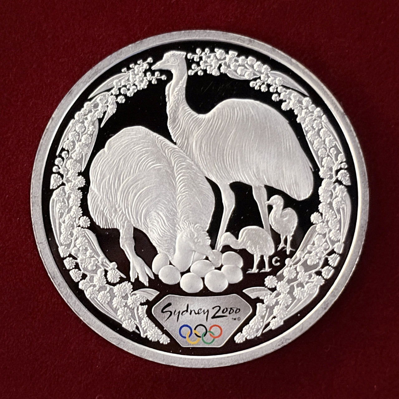 オーストラリア】シドニーオリンピック エミューとワトル 5ドル 銀貨