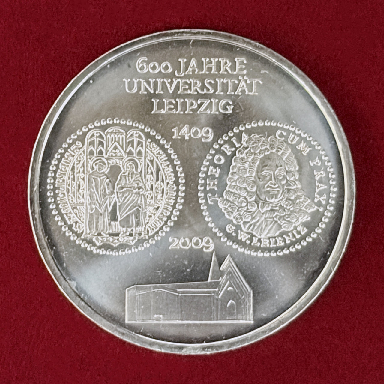 ドイツ】ライプツィヒ大学創立600周年記念 10ユーロ 銀貨 2009［B