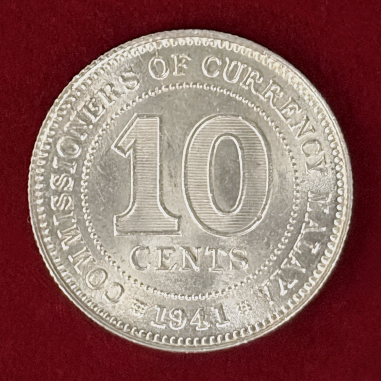 イギリス領マラヤ】10セント 銀貨 1941［B-0000999］ – ワールド