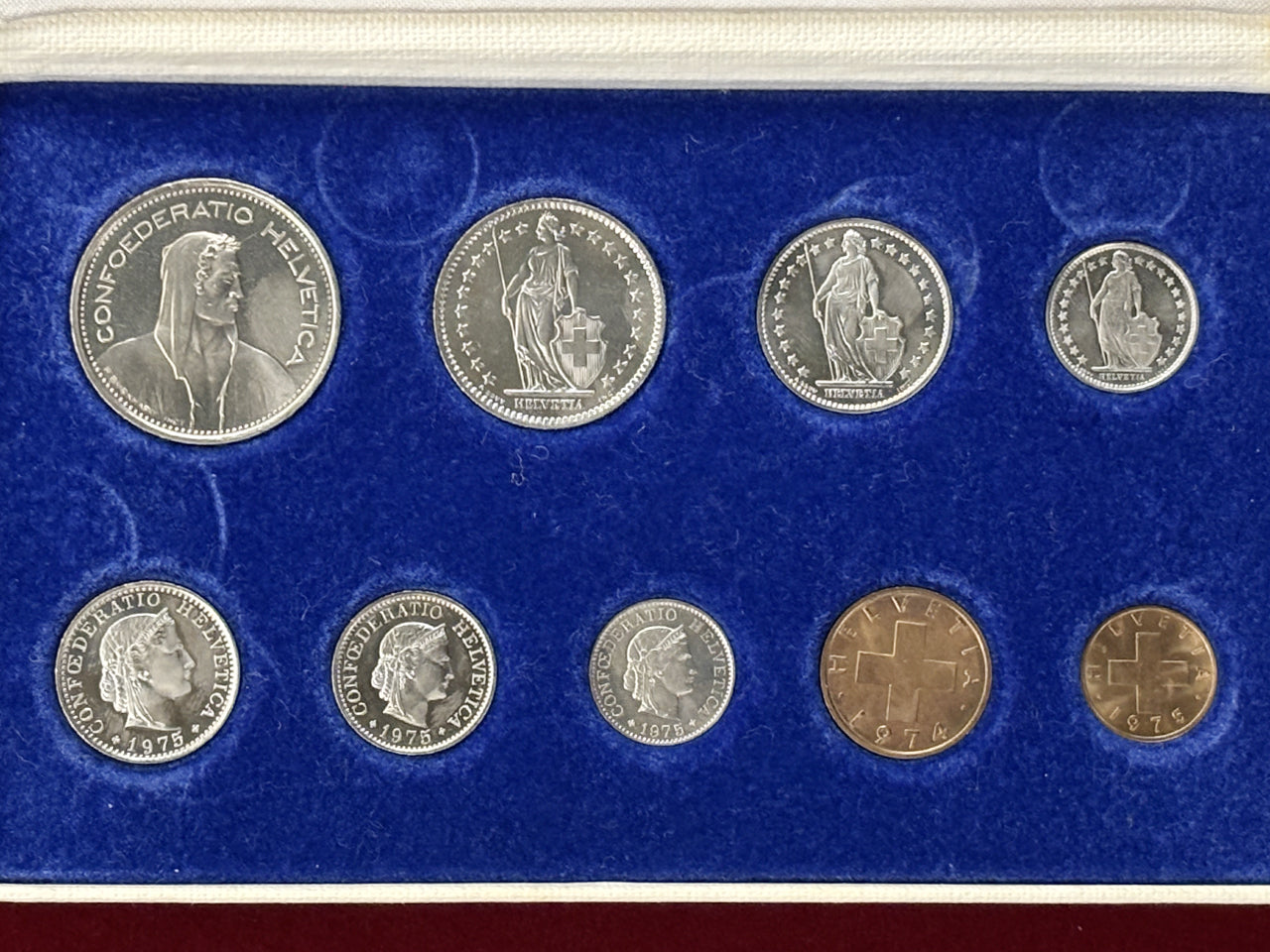 スイス】ミントセット 9枚組 1975［C-0000231］ – ワールドコインズ