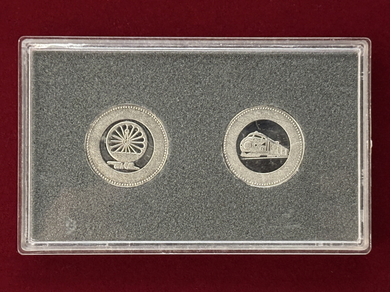 【日本】新幹線 東京・博多開業記念メダルセット 2枚組 昭和50(1975)【C-0000494】