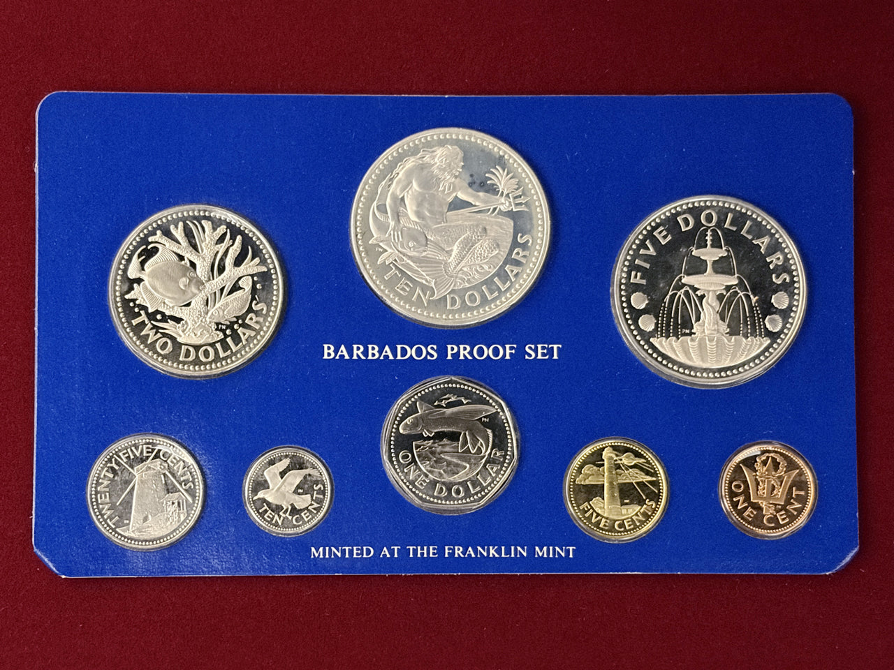 バルバドス プルーフセット 1975 1975年 バルバドス プルーフ銀貨 8枚