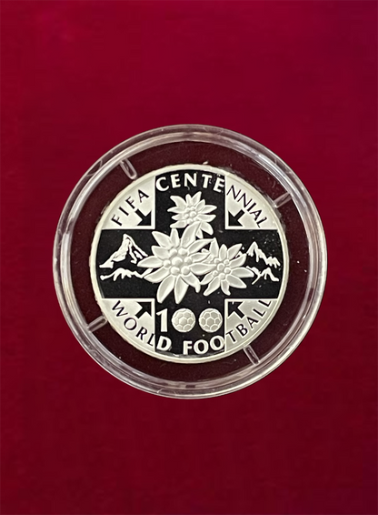 [Switzerland] 20 Francs (FRANCS) FIFA 100th Anniversary Silver Coin 2004 B Proof with Case [B-0000005]