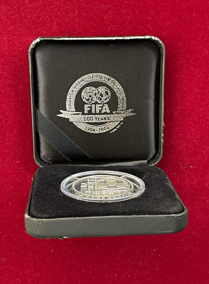 [Switzerland] 20 Francs (FRANCS) FIFA 100th Anniversary Silver Coin 2004 B Proof with Case [B-0000005]