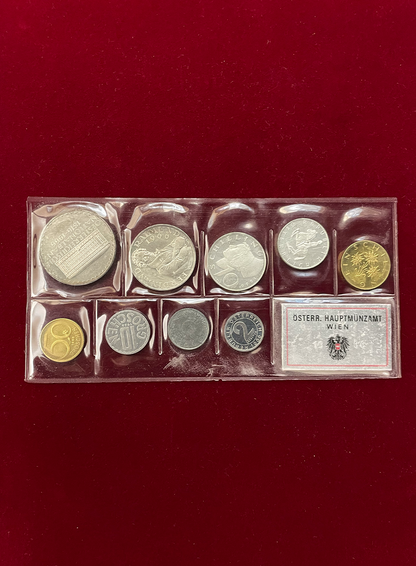 [Austria] Proof set, 9 coins including silver coins, 1966 [C-0000005]