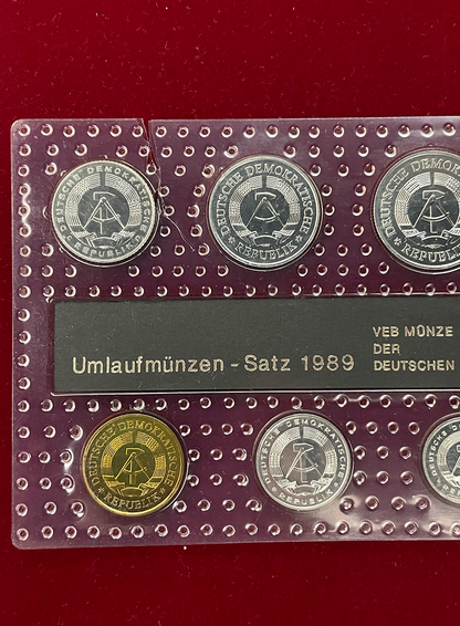 [East Germany] Mint set of 8 pieces 1989 [C-0000006]