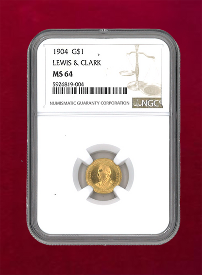 [USA] G $1 LEWIS&amp;CLARK 1904 NGC MS64 [A-0000001]