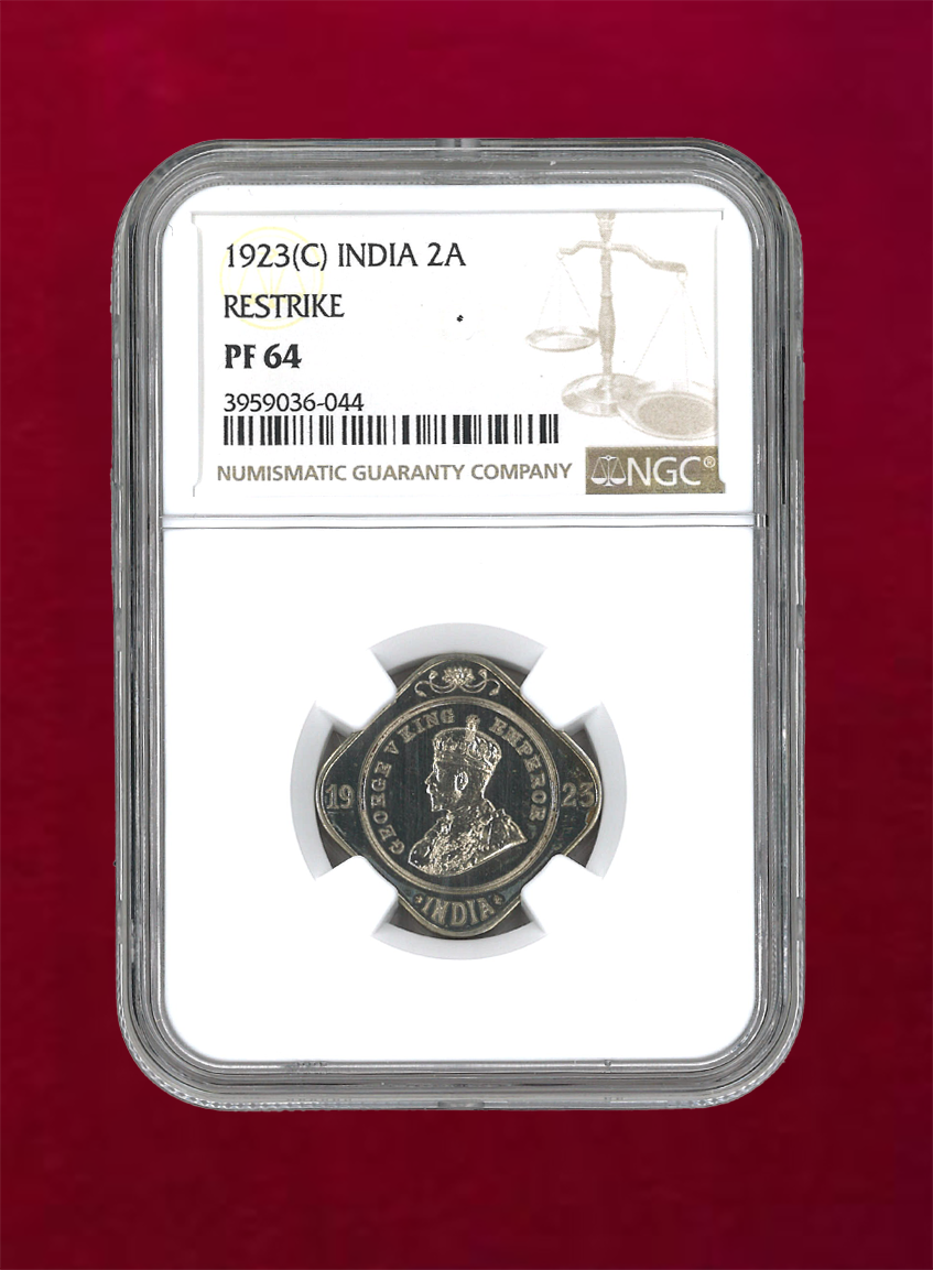 [British India] 2A 1923 (C) Restrike NGC PF64 [C-0000003]