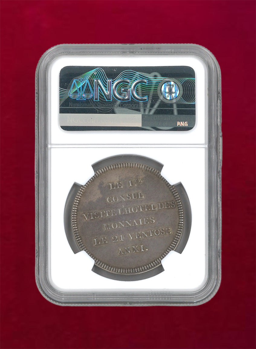 フランス】5フラン銀貨 1802/3 AN XI ESSAI FRANCE SILVER NGC AU DETAILS CLEANED［B –  ワールドコインズ・ジャパン