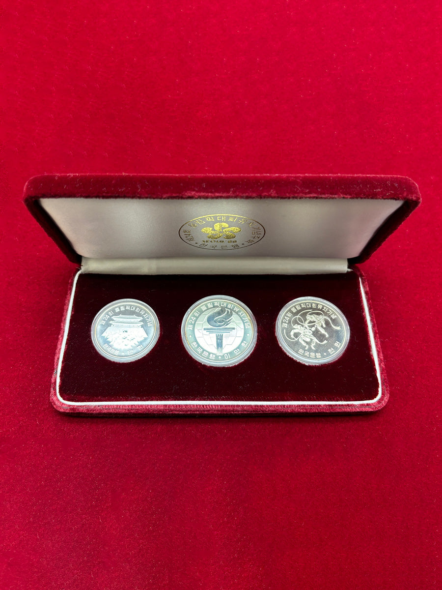 [Korea] Seoul Olympics Commemorative Proof Set of 3 1982 [C-0000018]