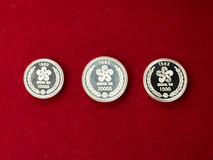 [Korea] Seoul Olympics Commemorative Proof Set of 3 1982 [C-0000018]