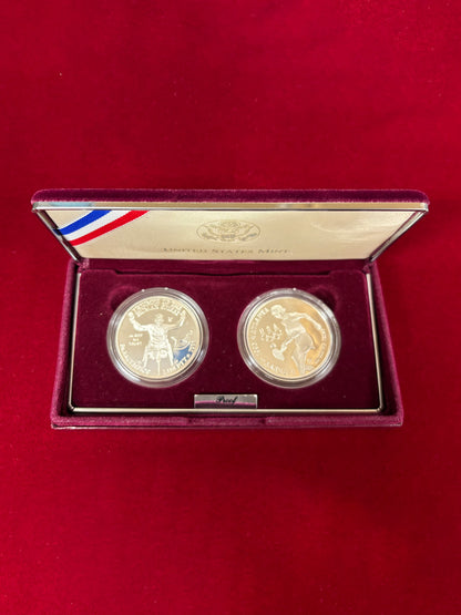 [USA] Atlanta Olympics Commemorative Proof Set of 2 1996 [C-0000040]