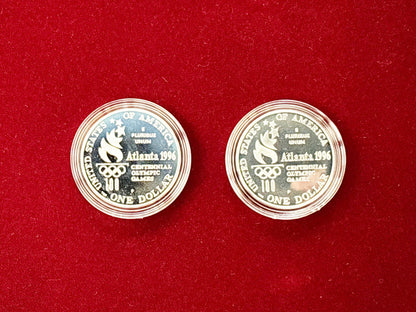 [USA] Atlanta Olympics Commemorative Proof Set of 2 1996 [C-0000040]