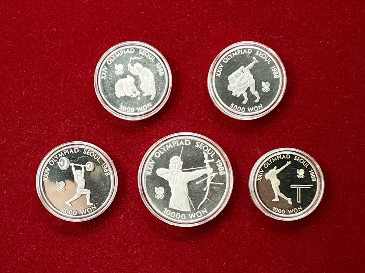 [Korea] Seoul Olympics Commemorative Proof Set of 5 1988 [C-0000023]