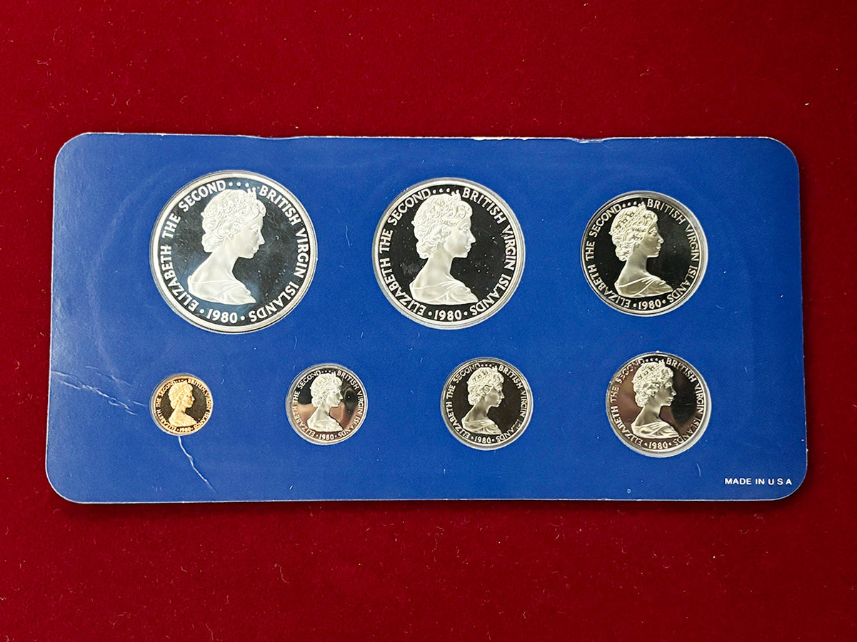 [British Virgin Islands] Proof Set, 7 discs, 1980 [C-0000024]