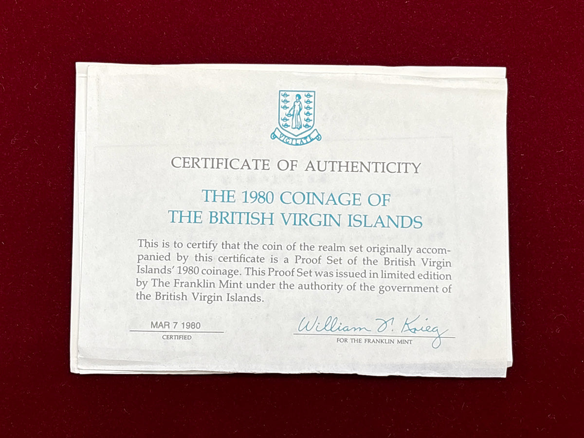 [British Virgin Islands] Proof Set, 7 discs, 1980 [C-0000024]