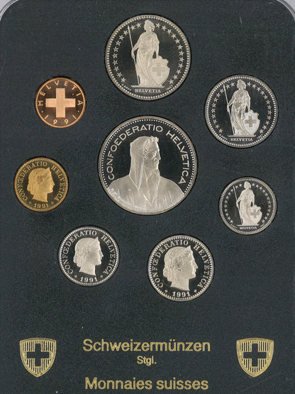 [Switzerland] Mint set, 8 discs, 1991 [C-0000025]