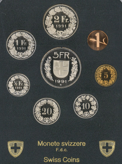 [Switzerland] Mint set, 8 discs, 1991 [C-0000025]