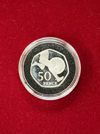 [UK] 50th Anniversary of Breaking the 4 Minute Mile Race 50 Pence 2004 Proof [C-0000033]