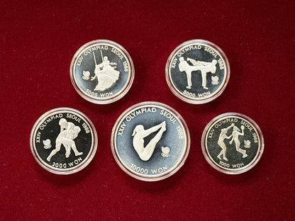 [Korea] Seoul Olympics Commemorative Proof Set of 5 1988 [C-0000034]