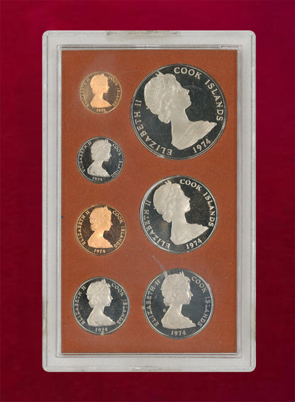 [Cook Islands] Proof Set, 9 pieces, 1974 [C-0000037]