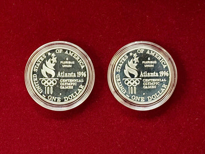 [USA] Atlanta Olympics Commemorative Proof Set of 2 1996 [C-0000021]