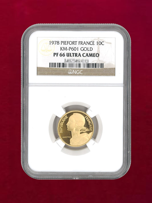 [France] 10 centime gold coin 1978 PIEPORT NGC PF66 ULTRA CAMEO [A-0000014]