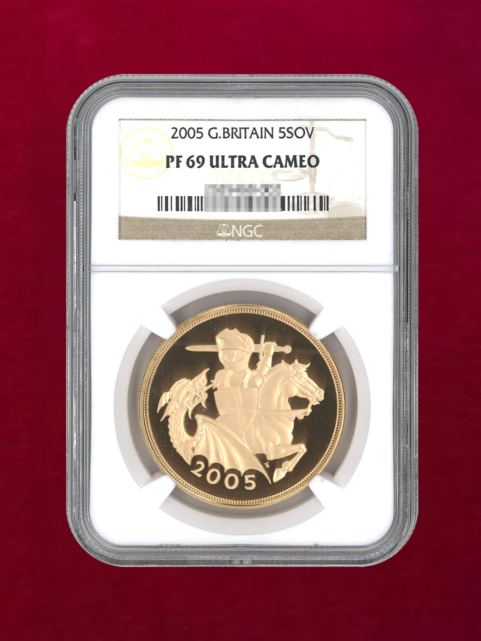 [UK] 5 Pound Gold Coin 2005 NGC PF69 ULTRA CAMEO [A-0000020]