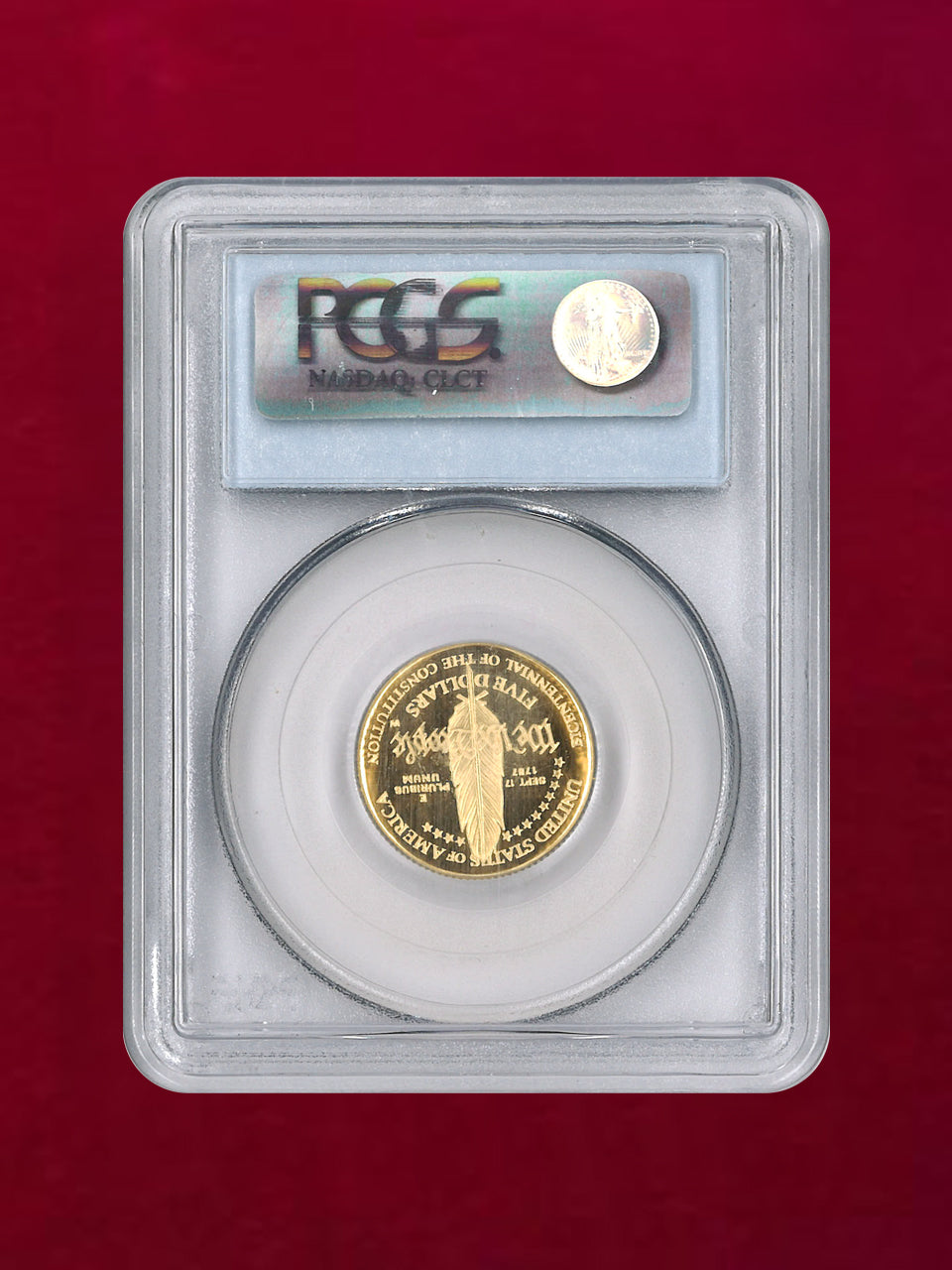 [USA] 5 dollar gold coin 1987W US VAULT COLLECTION Constitution PCGS PR70DCAM [A-0000030]