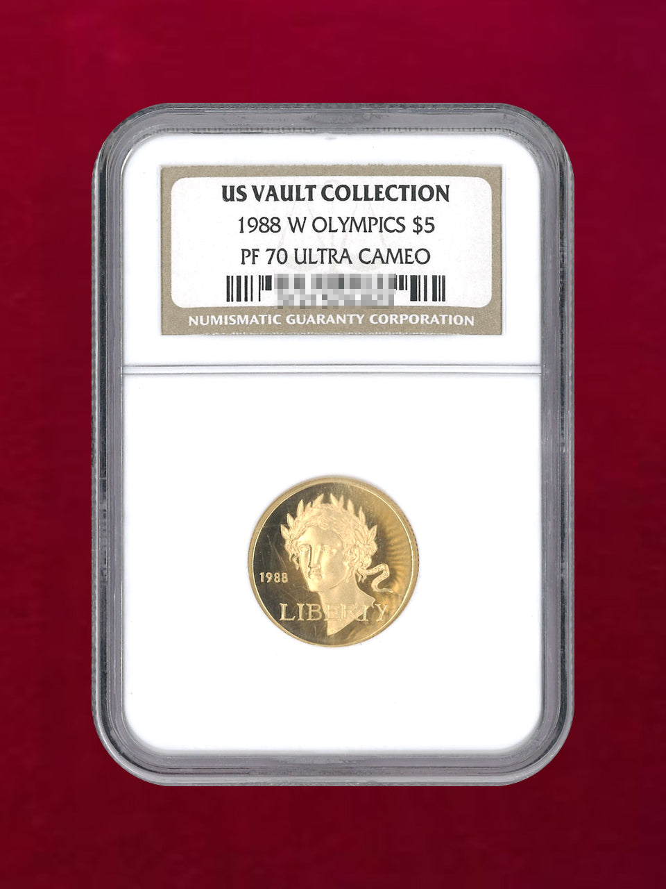 [USA] 5 dollar gold coin 1988W US VAULT COLLECTION 1998 OLYMPICS NGC PF70 ULTRA CAMEO [A-0000033]