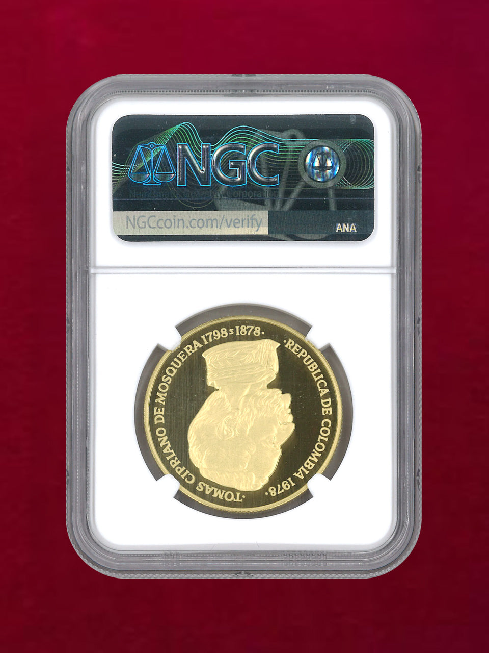 コロンビア】1500ペソ 金貨 1978 CONSEVERTION - OCELOT NGC PF70