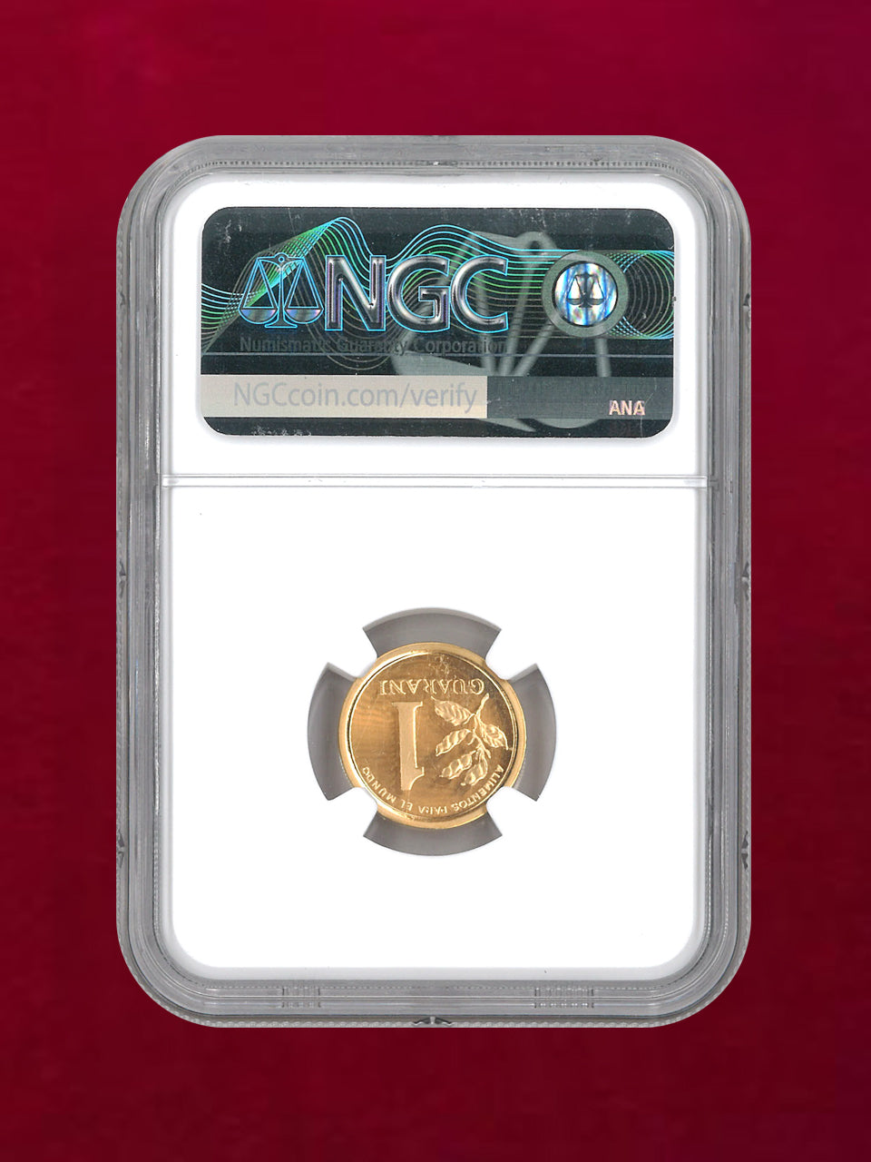パラグアイ】1グアラニー 金貨 1978 F.A.O NGC PF69 ULTRA CAMEO［A
