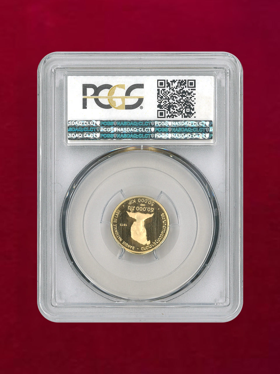 [Laos] 50,000 Kip Gold Coin 1975 PCGS PR68DCAM [A-0000054]