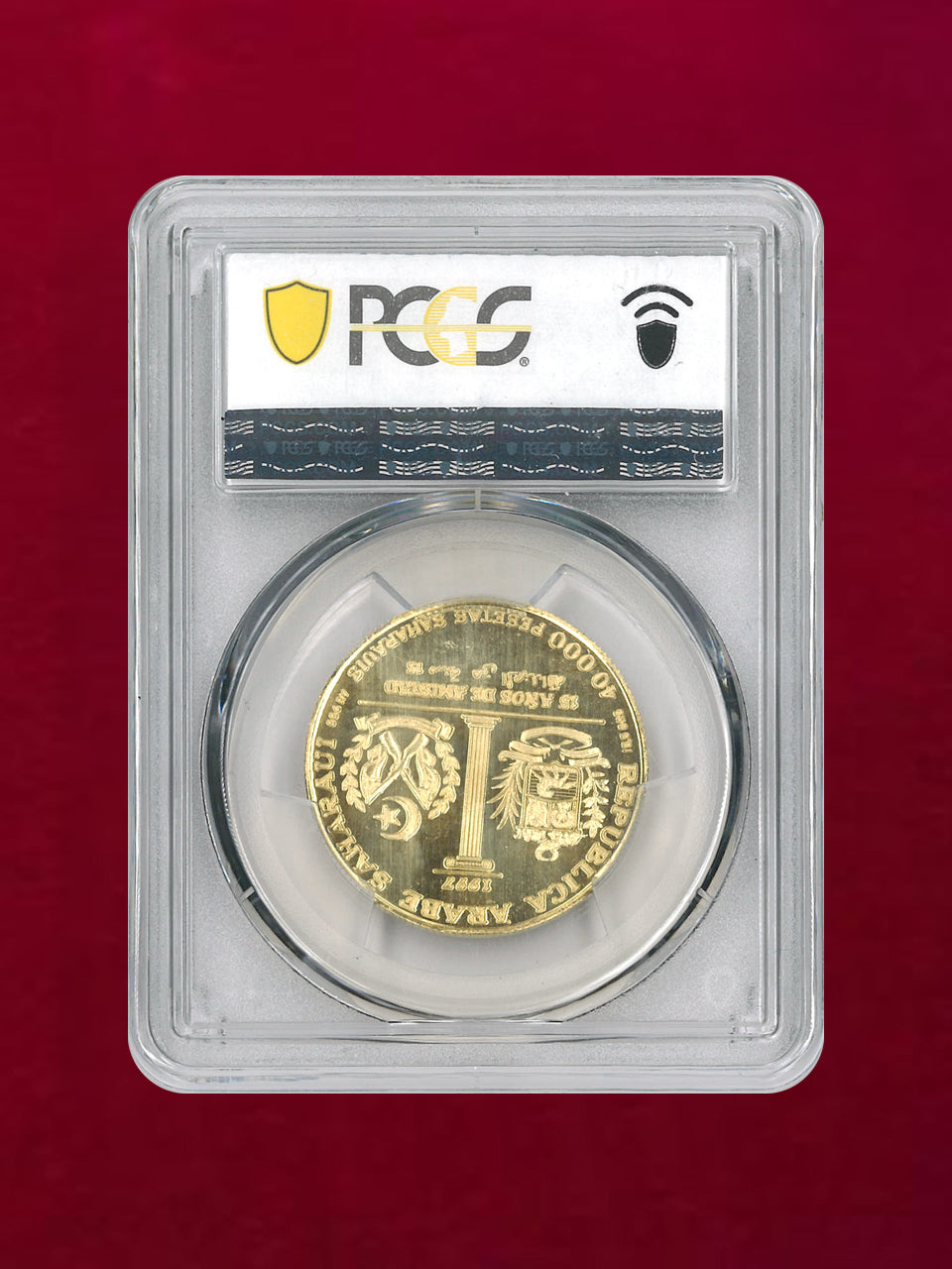 西サハラ】40000ペセタ 金貨 1997 Diplomacy with Venezuela PCGS