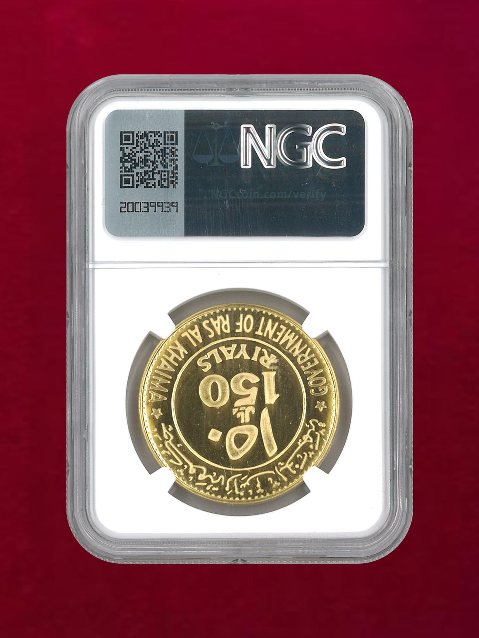 [Ras Al Khaimah] 150 Riyal Gold Coin 1970 ITALIAN UNIFICATION NGC PF 62 ULTRA CAMEO [A-0000057]