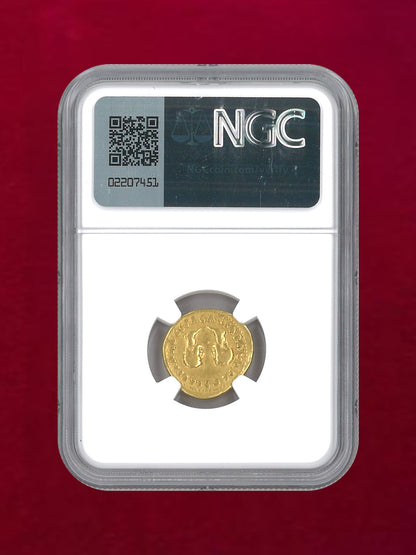 【ローマ帝国】Vespasian, AD69-79 AV Aureus(7.21g) NGC F 5/5 3/5 edge marks［A-0000066］