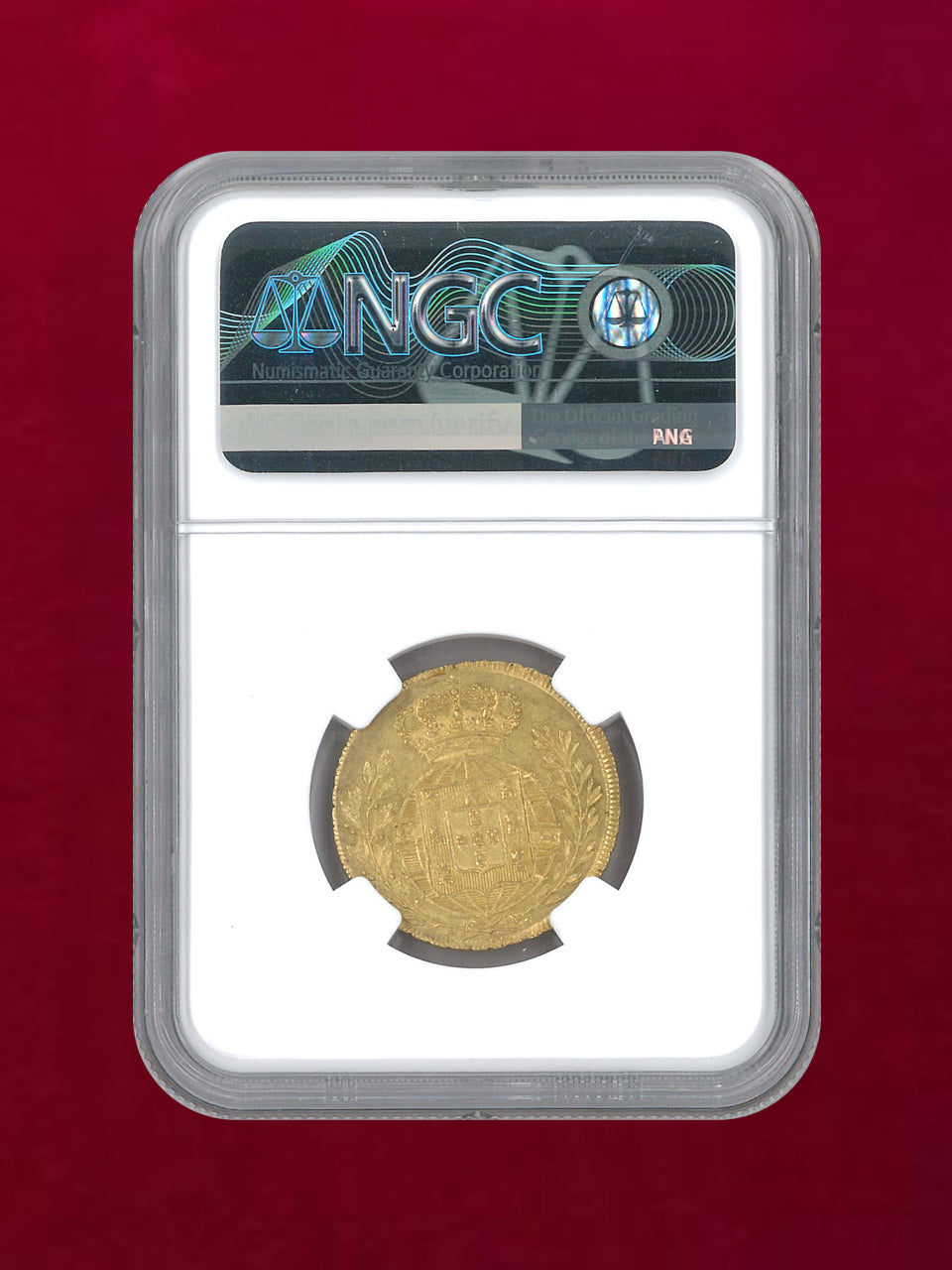 【ポルトガル】2エスクード 金貨 1821 NGC AU 58［A-0000102］