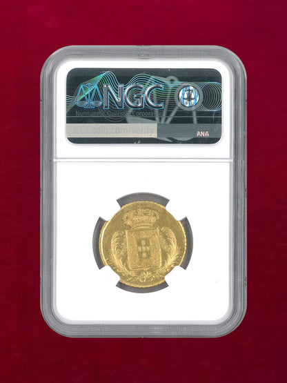 【ポルトガル】2エスクード 金貨 1828 NGC AU 55［A-0000103］