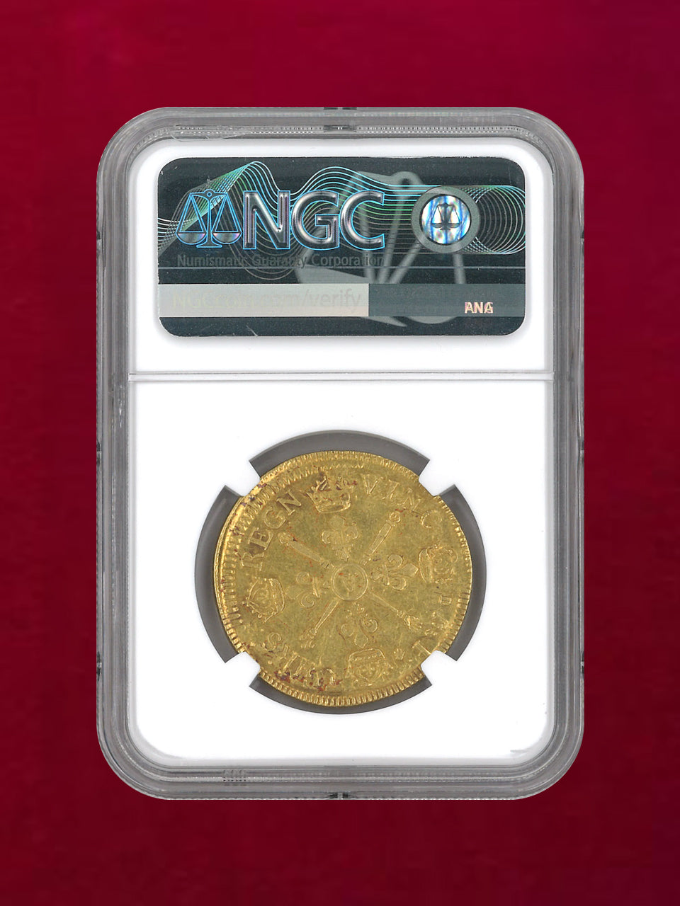 【フランス】2L'OR 金貨 1704A NGC AU DETAILS CLEANED［A-0000109］