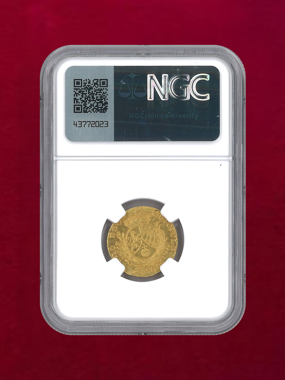 【ドイツ・バイエルン】ダカット 金貨 BAVARIA 1802 NGC MS 60［A-0000111］