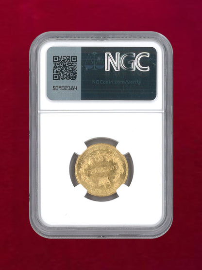 【オーストラリア】ソブリン 金貨 1870 NGC AU 58［A-0000120］