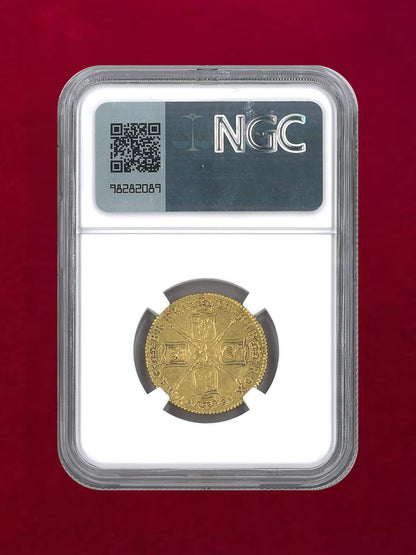 【イギリス】ギニー 金貨 CHARLES II 1667 NGC XF DETAILS CLEANED［A-0000124］