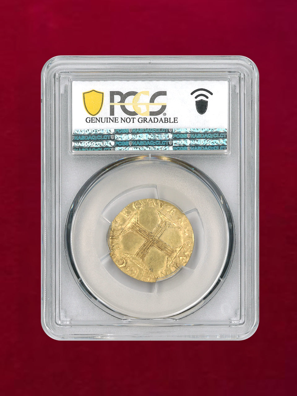 ポルトガル】Engenhoso 金貨 nd(1557-78) PCGS Genuine Cleaned-AU