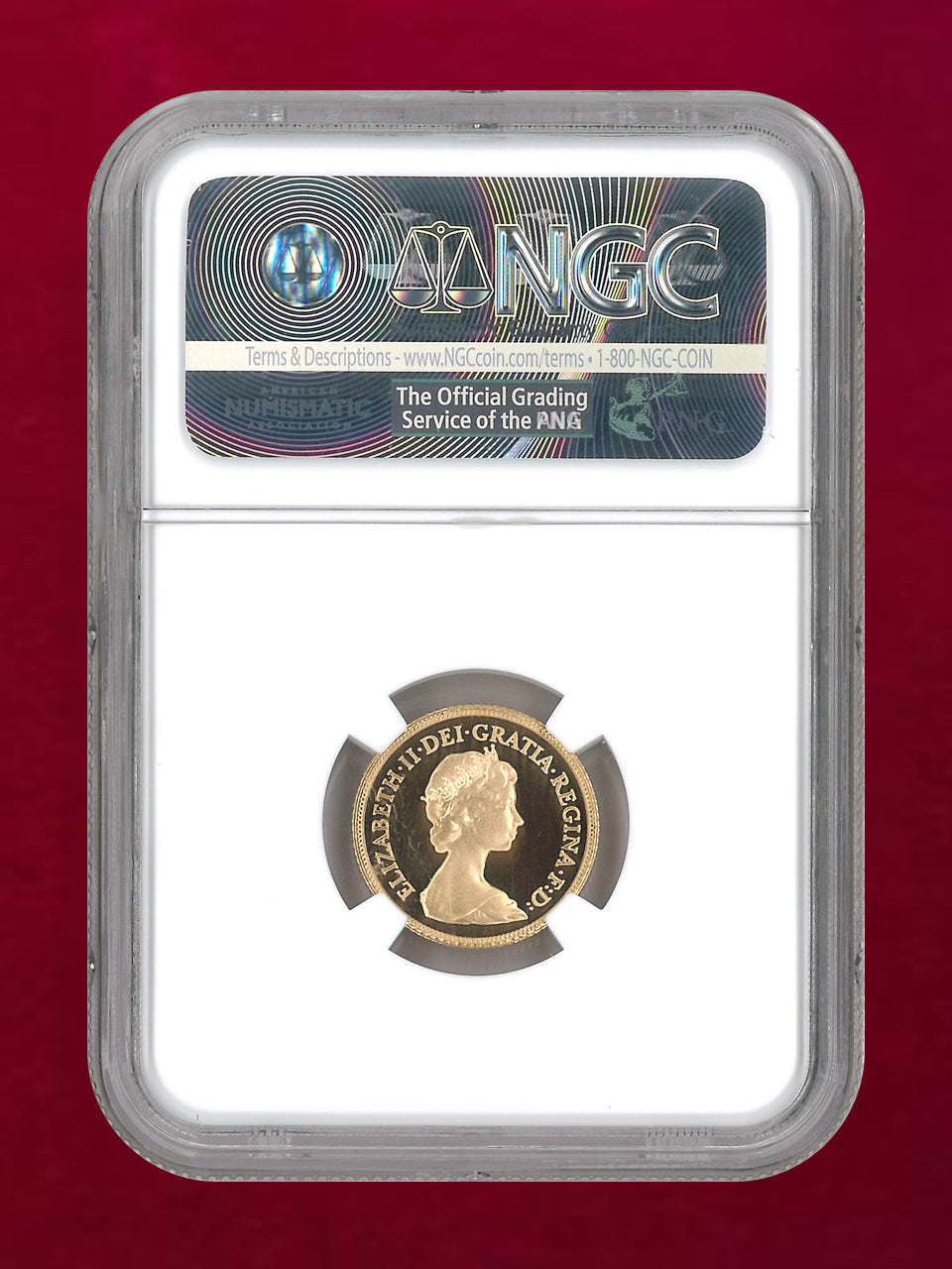 【イギリス】1/2ソブリン 金貨 プルーフ 1984 NGC PF70 ULTRA CAMEO［A-0000223］