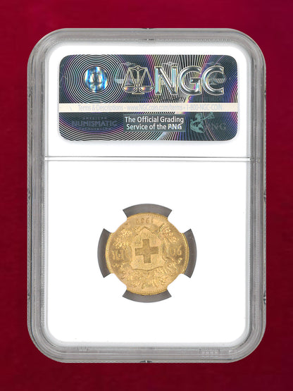 【スイス】20フラン金貨 1930B NGC MS 65+［A-0000225］
